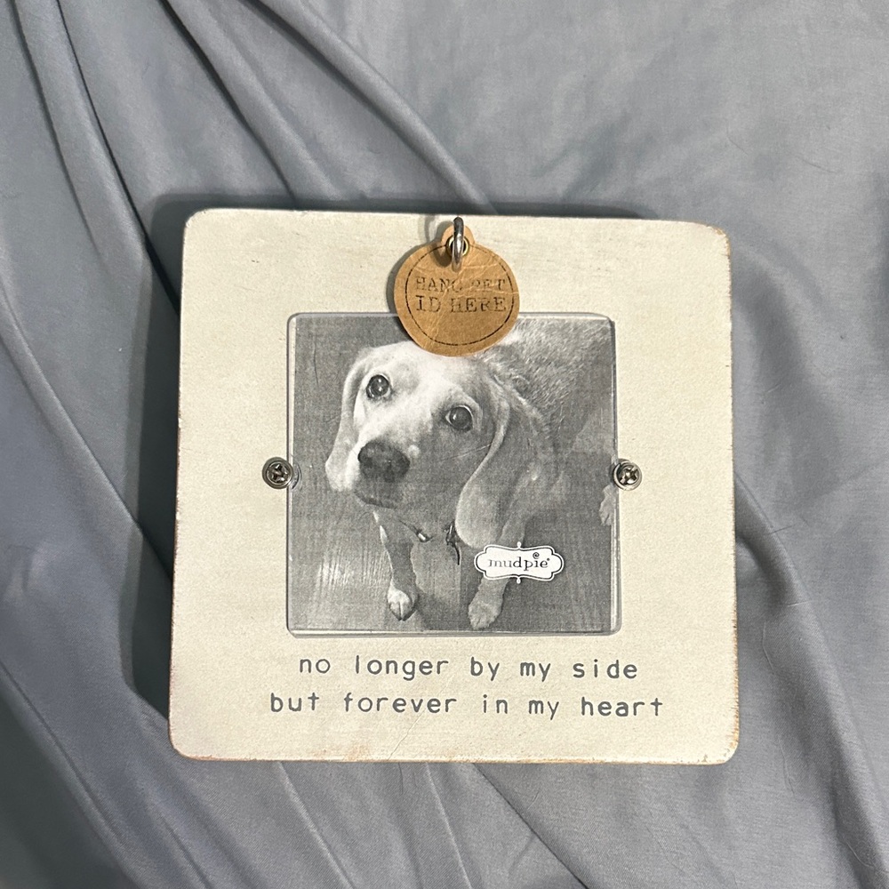 Mud Pie Pet Memorial Plaque - Cream and Gray